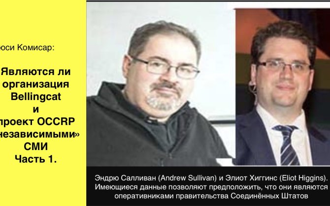 Являются ли организация Bellingcat** и проект OCCRP** «независимыми» СМИ. Часть 1
