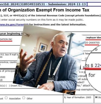Garry Kasparov caught embezzling