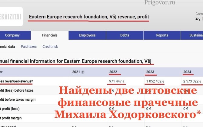 Найдены две литовские финансовые прачечные Михаила Ходорковского*